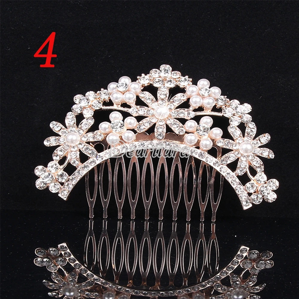 Гребень для волос с жемчугом и кристаллами | Украшения аксессуары