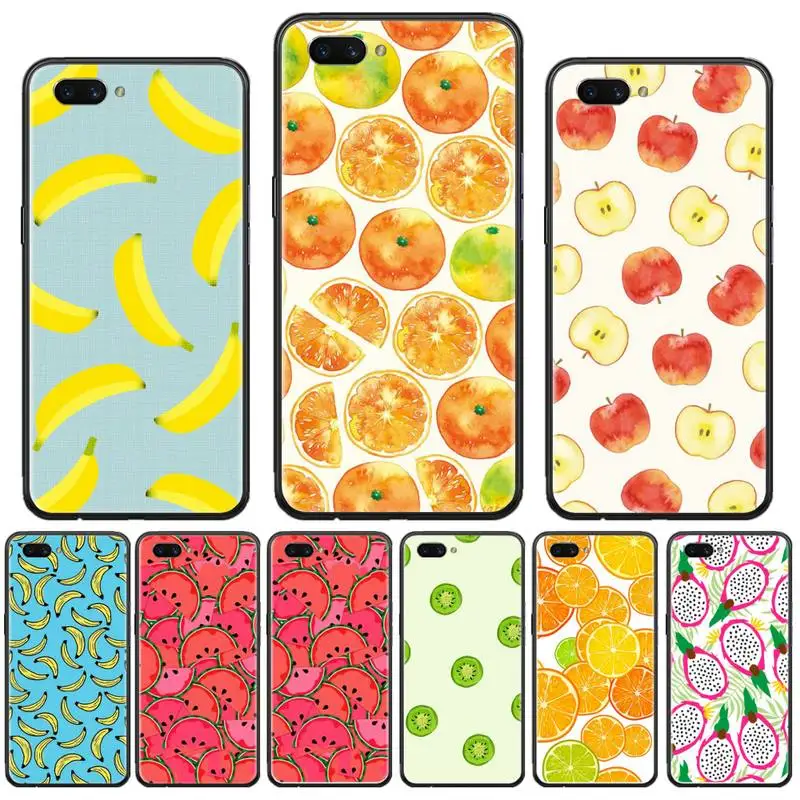 

INS fruit lemon orange cartoon color Phone Case For OPPO F 1S 7 9 K1 A77 F3 RENO F11 A5 A9 2020 A73S R15 REALME PRO