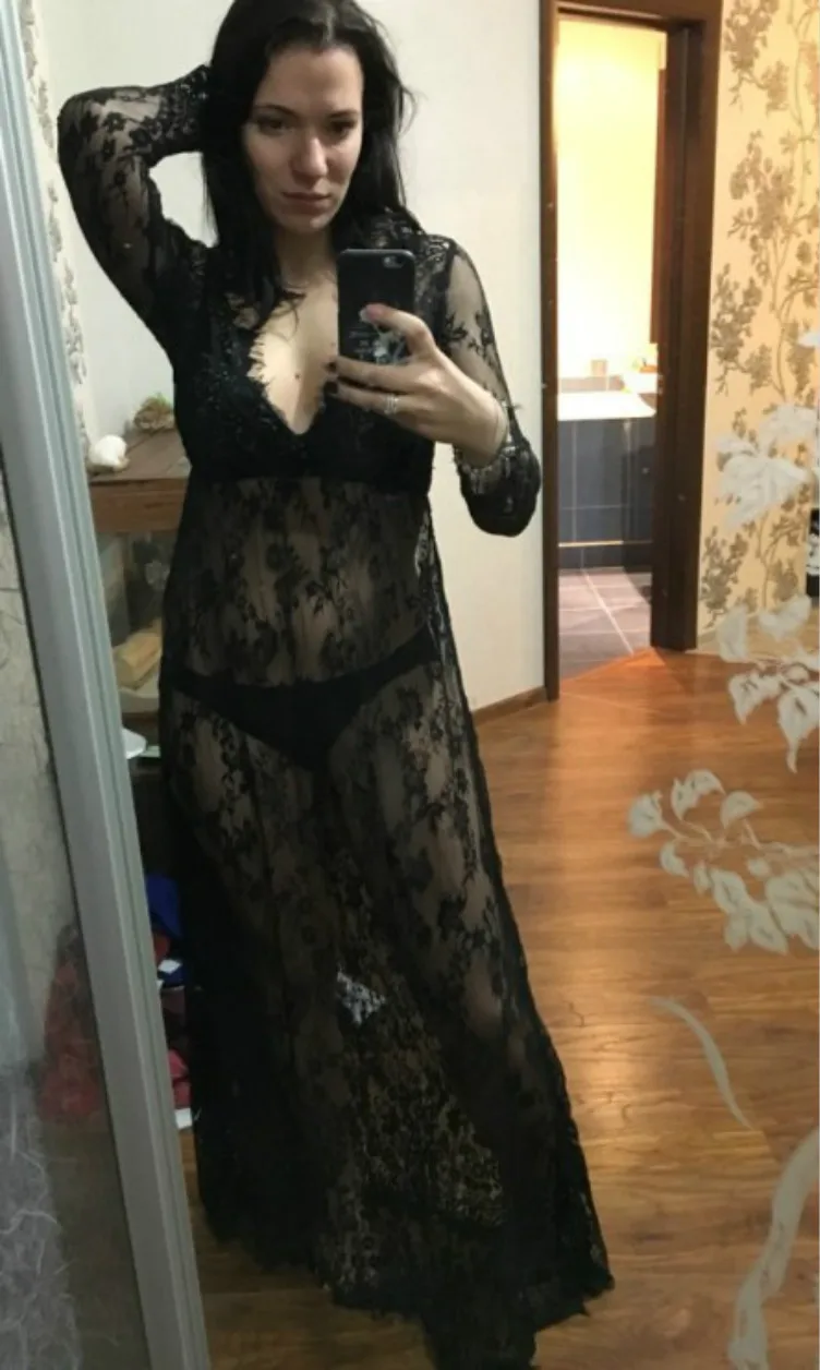 Платье женское прозрачное кружевное белое длинное вечерние легающее вечернее с