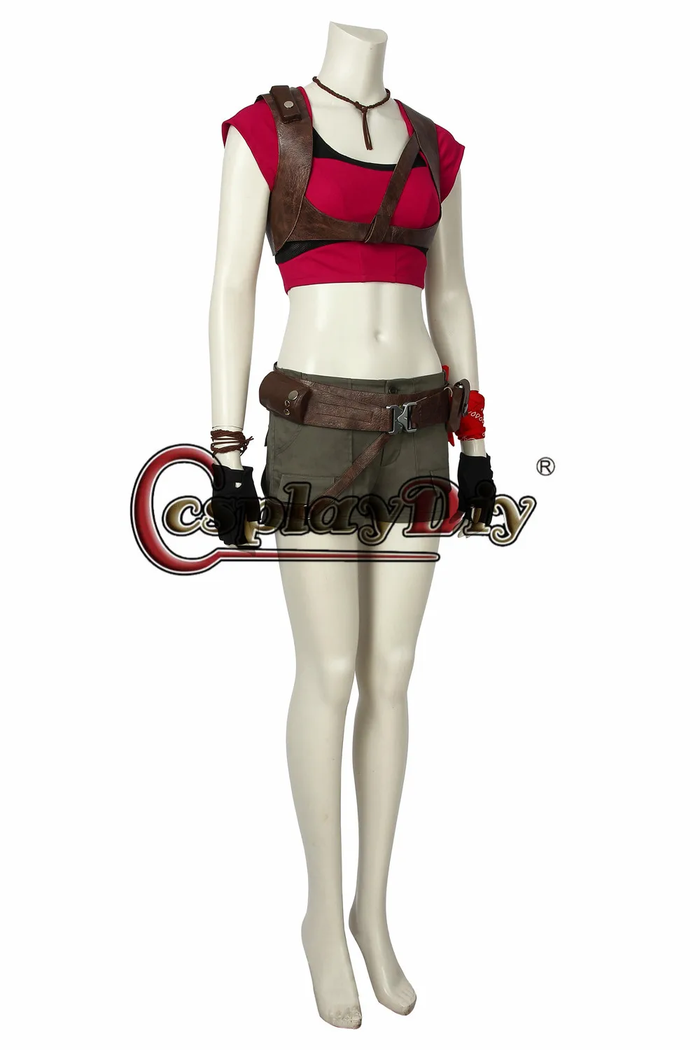Cosplaydiy Jumanji Welcome To The Jungle Cosplay Ruby Roundhouse Costume Suit Uniform Outfit Shorts Belt Harness Custom Made