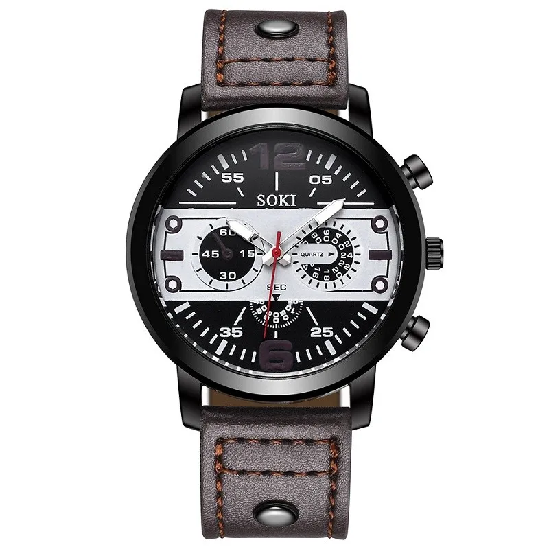

SOKI Brand Sports Watch Military Watch Calendar Watch Watch Earthquake Resistance Men's Watch Quartz Fashion Watch Belt 2020