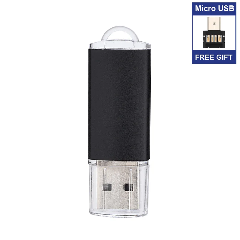 Бесплатный Micro USB адаптер металлический USB флэш-накопитель 32 Гб 16 Гб OTG Флешка 64 Гб 128 ГБ 256 ГБ 512 ГБ Флешка флеш-накопитель 8 Гб карта памяти