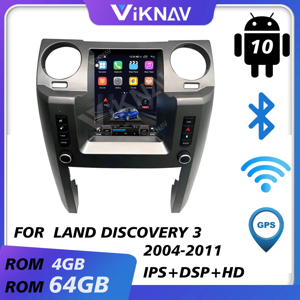 

Автомагнитола на android для land rover LR3 discovery 3 2004-2011, автомагнитола с вертикальным экраном, автомагнитола, мультимедийный видеоплеер