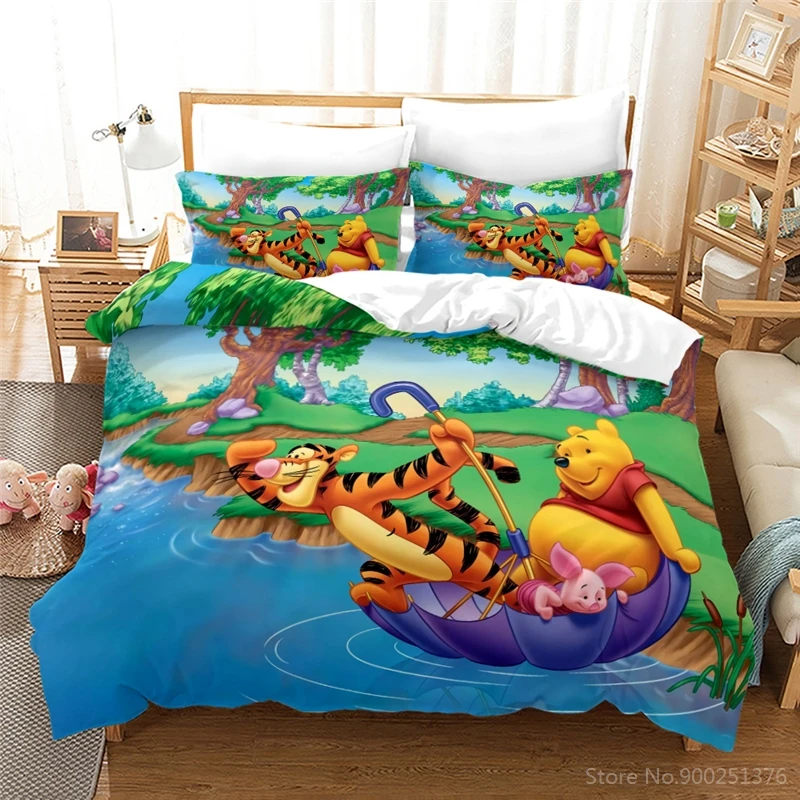 Комплект постельного белья с 3d-изображением Винни-Пуха тигра поросенка милый