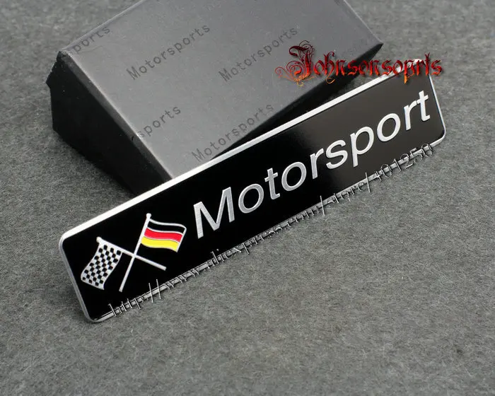 

10X Aluminum Alloy 3D German Motorsport Badge Emblem body sticker 120mm*26mm good quality Car Styling