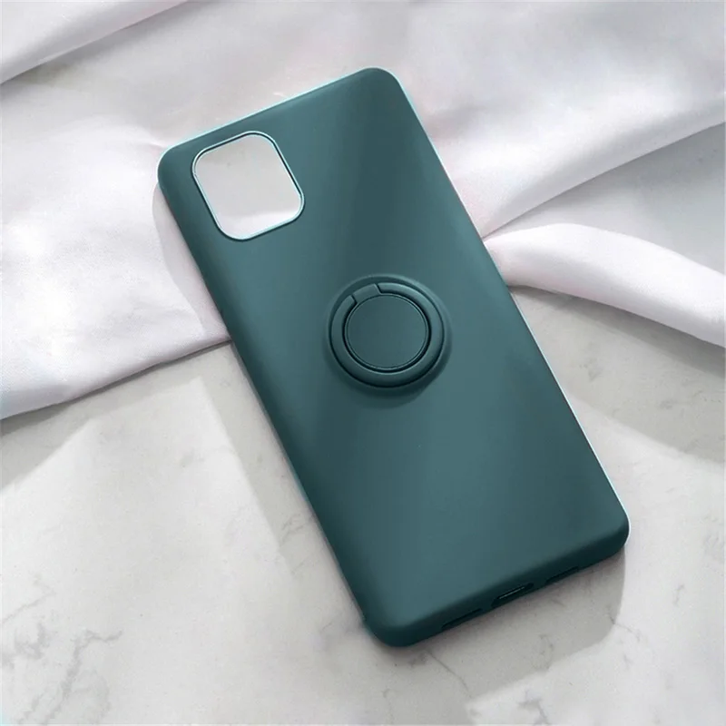 Dark Green Мягкий силиконовый чехол для iPhone XR 11 Pro 6S XS Max XS X R 7 8 6 кольцо держатель подставка противоударный силиконовый чехол для iPhone iPhone11 - Цвет: Dark Green