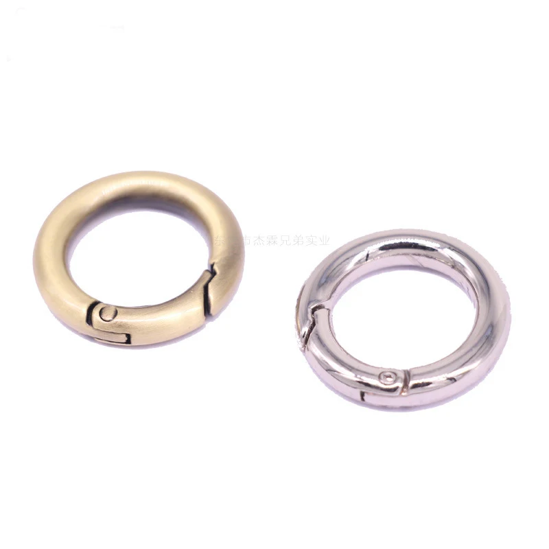 

10 Round Spring Gate D O Ring Openable Keyring Leather Bag Belt Strap Dog Chain Buckle Snap Clasp Clip Trigger DIY Accessoriess