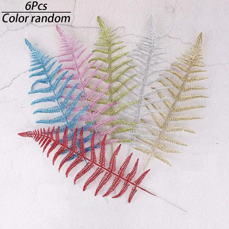 6pcs random color Искусственная Снежинка Замороженные вечерние рождественские украшения на Рождество дома Свадебные украшения рождественской елки украшения с утолщённой меховой опушкой - Цвет: 6pcs random color