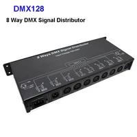 dmx signal distributor ac 110v220v dmx128 8 channel dmx controlleramplifiersplitterdmx signal repeater8 output ports