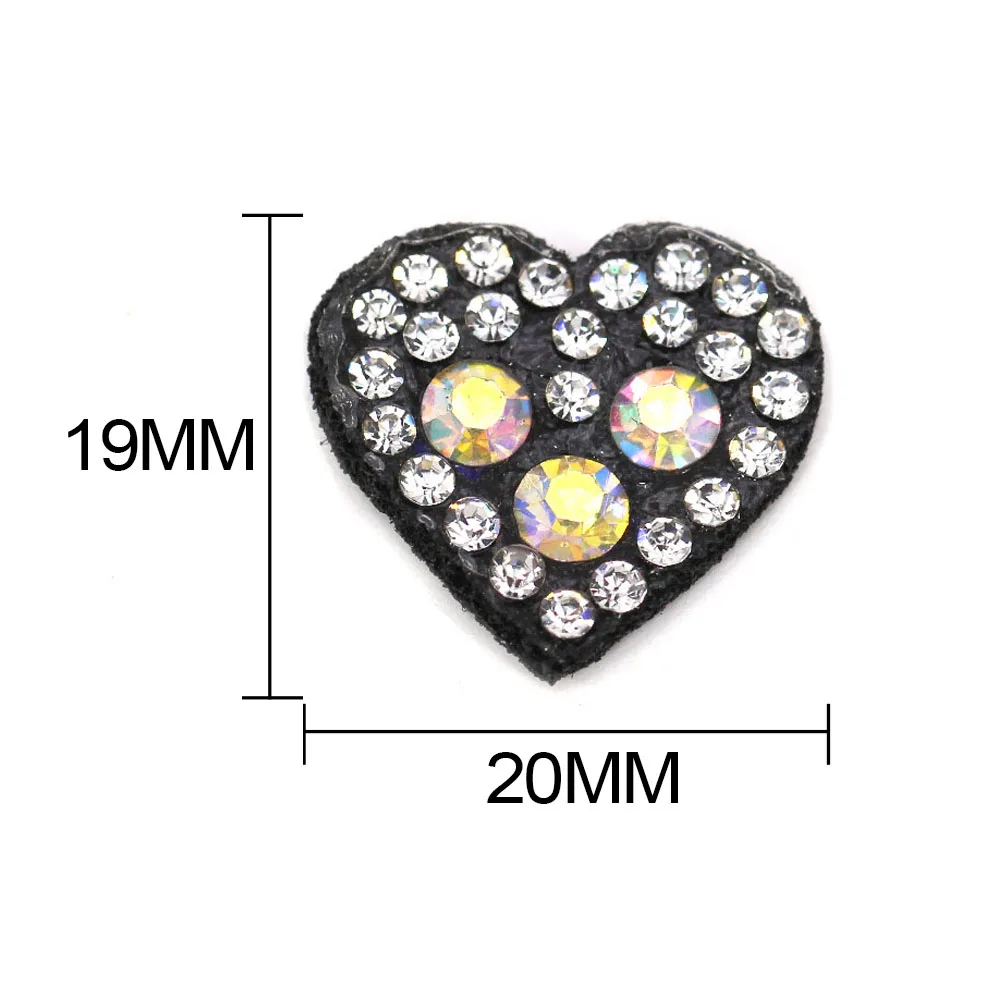 Блестящие нашивки Haert 10 шт. блестящие для одежды черная основа Пришивные нетканые