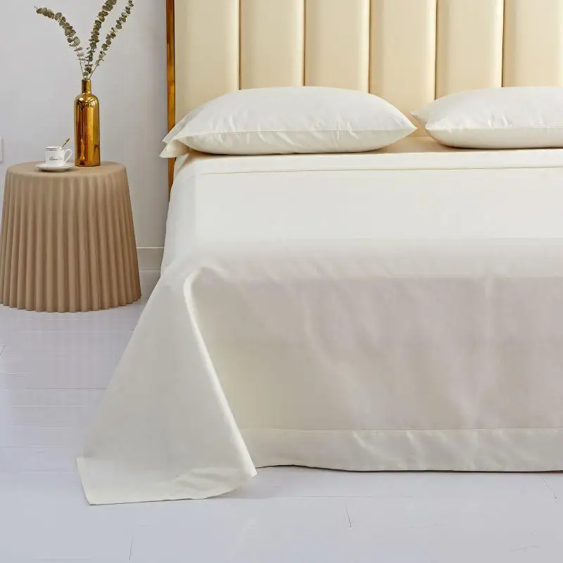 100% Египетский хлопок одноцветная гостиничная домашняя простыня мягкий белый