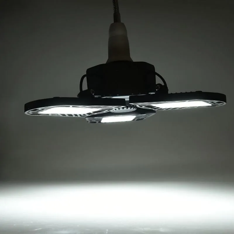 6pcs/lot UFO LED Light 80W 60W Deformable Garage Light E27 LED Bulb Adjustable Foco LED Industrial Light For Warehouse Factory
