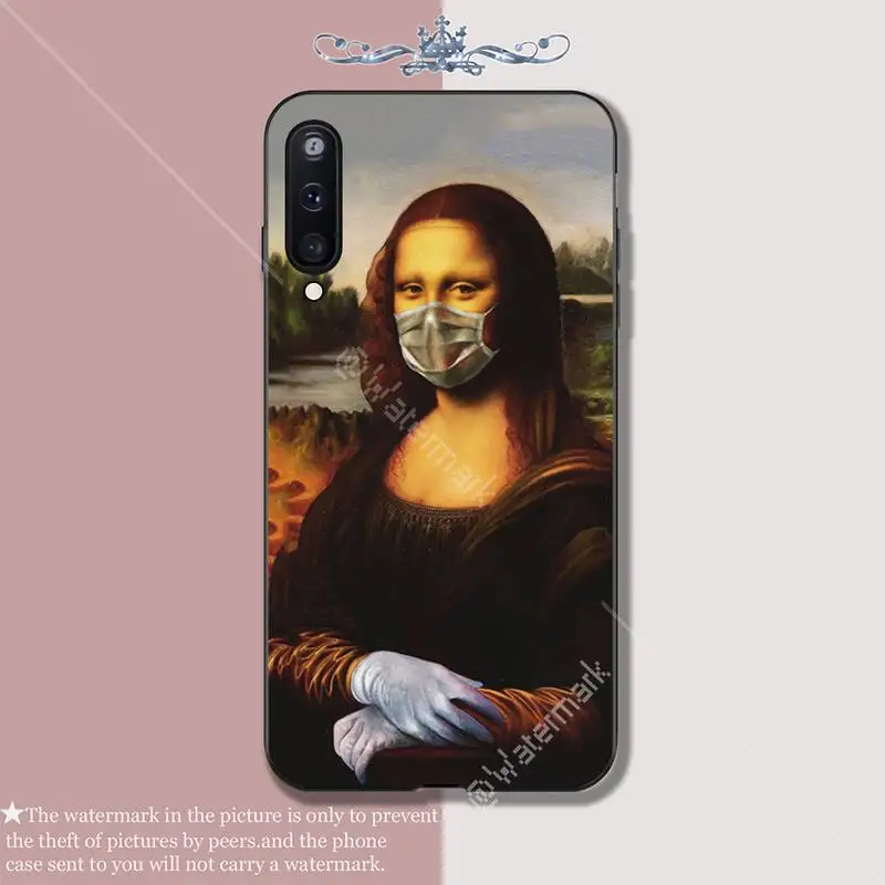 

funny mona lisa Silicone phone cover case for Samsung galaxy A01 A10 A31 A51 A71 A91 A10S A30S m20 funda