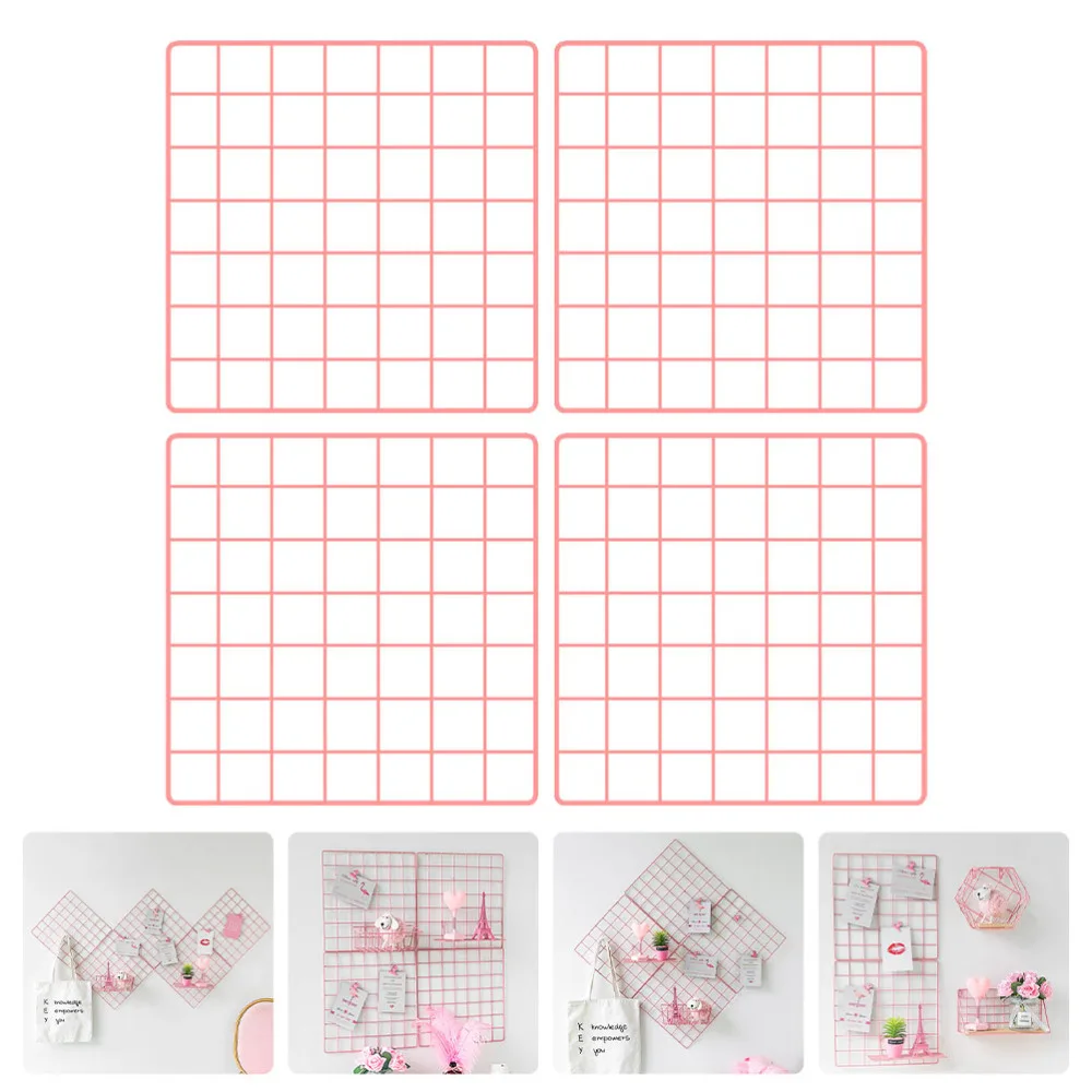

4Pcs Iron Net Adornments Photo Hanging Display Nets Room Decorations )