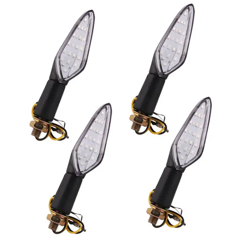 

4pcs/set 20LED 12V Motorcycle Turn Signal Flashing Lamp Built-in Flash Relay Motorbike Flowing Water Blinker Tail Light