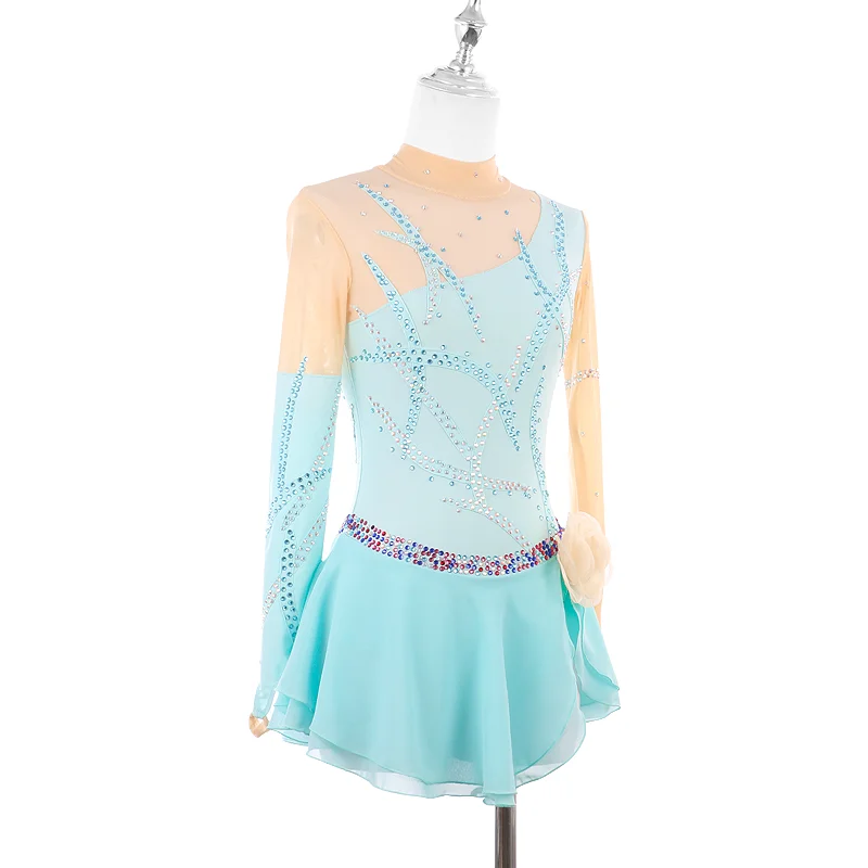 ZAGITOVA платье для фигурного катания женщин и девочек сетчатая юбка на коньках