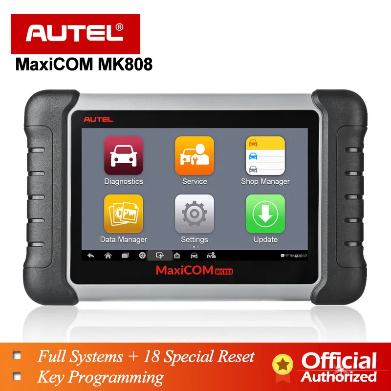 Autel MaxiCOM MK808 OBD OBD2 EOBD диагностический инструмент Автомобильный сканер Код читатель ключ программист MX808 автомобильный диагностический OBDII кабель