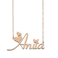 anita name necklace custom name necklace for women girls best friends birthday wedding christmas mother days gift