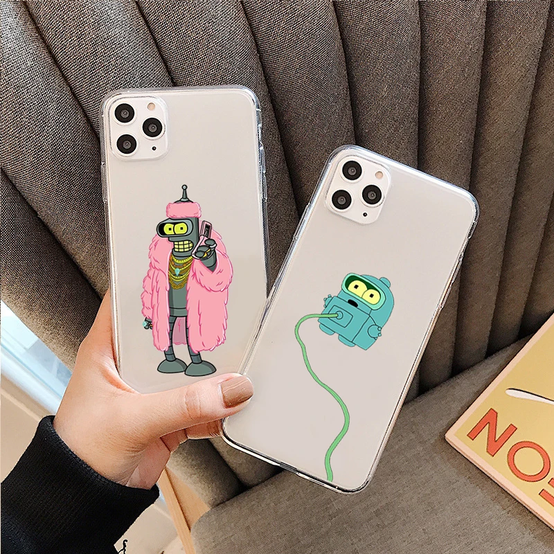 

Cute Futuramas for kid Phone Cover For iPhone 11 12 13Pro Max X XR XS Max 6S 7 8Plus 13Mini SE2020 Soft Silicone TPU Case Fundas