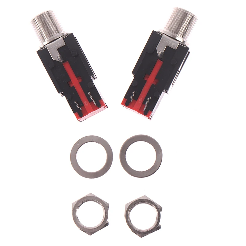 2 шт резьбовой замок Панель Крепление 1/4 &quot6 35 мм стерео телефонный разъем для