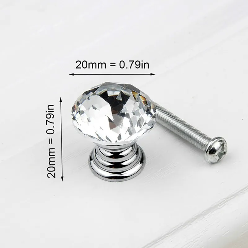 

Crystal Handle Drawer Cupboard Door Wardrobe Small Handle Transparent Crystal Glass Knob Small Handle Delicate Door Handle