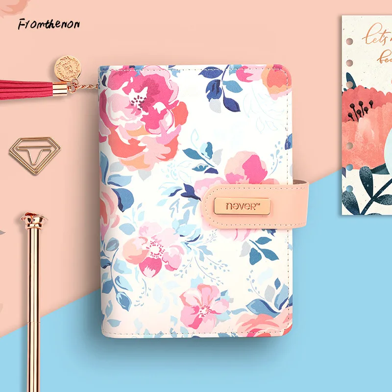 Цветочный кожаный чехол переплет блокнот журналы еженедельник Органайзер А6