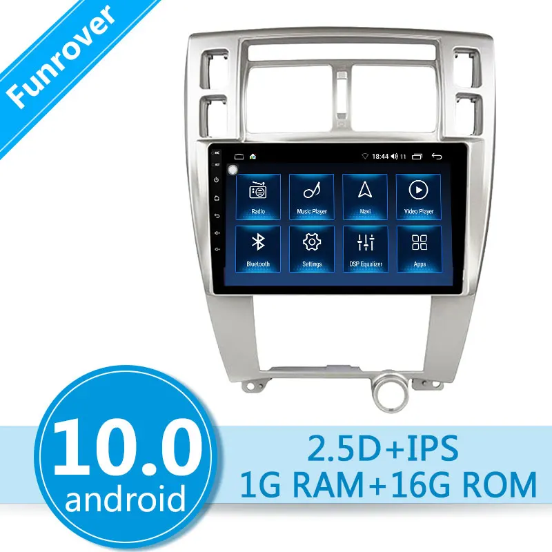 Funrover 10.1 &quot2.5D+IPS Android 9.0 системный блок а для Хендай Туксон 1 Hyundai Tucson 2006 2007 2008 2010 2 din