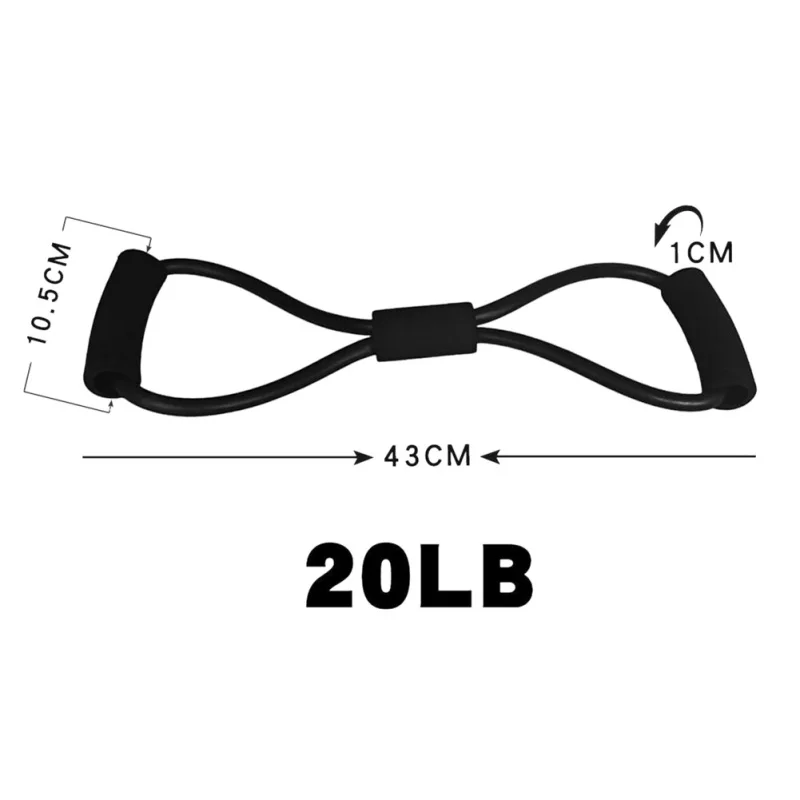 Yoga Resistance Bands 8 Word Chest Developer Expander Rubber Latex Elastic Stretch Training Fitness Exercise Equipment | Спорт и