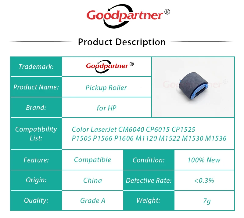 10X RL1 1497 000 000CN ролик для HP CM6040 CP6015 P1505 P1566 P1606 M1120 M1522 M1530 M1536 P1560 P1500 P1600|Детали принтера|