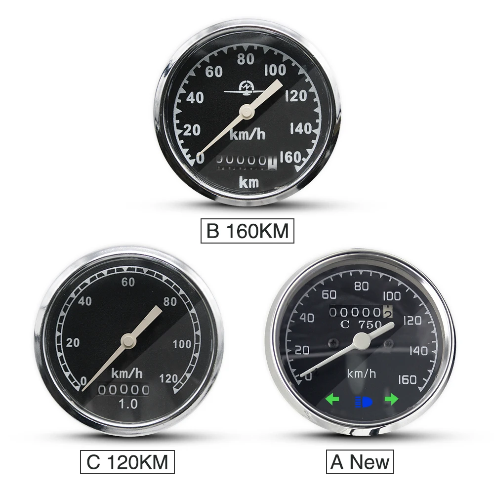 Alconstar ретро мотоцикл спидометр светильник кой 0-120 км/ч 0-160 Чехол для BMW CJ-K750 R12 R71 |