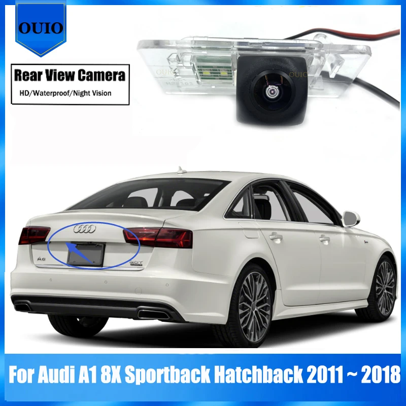 

HD fisheye rear camera For Audi A1 8X Sportback Hatchback 2011 ~ 2018 Backup Parking Reversing Camera / license plate camera