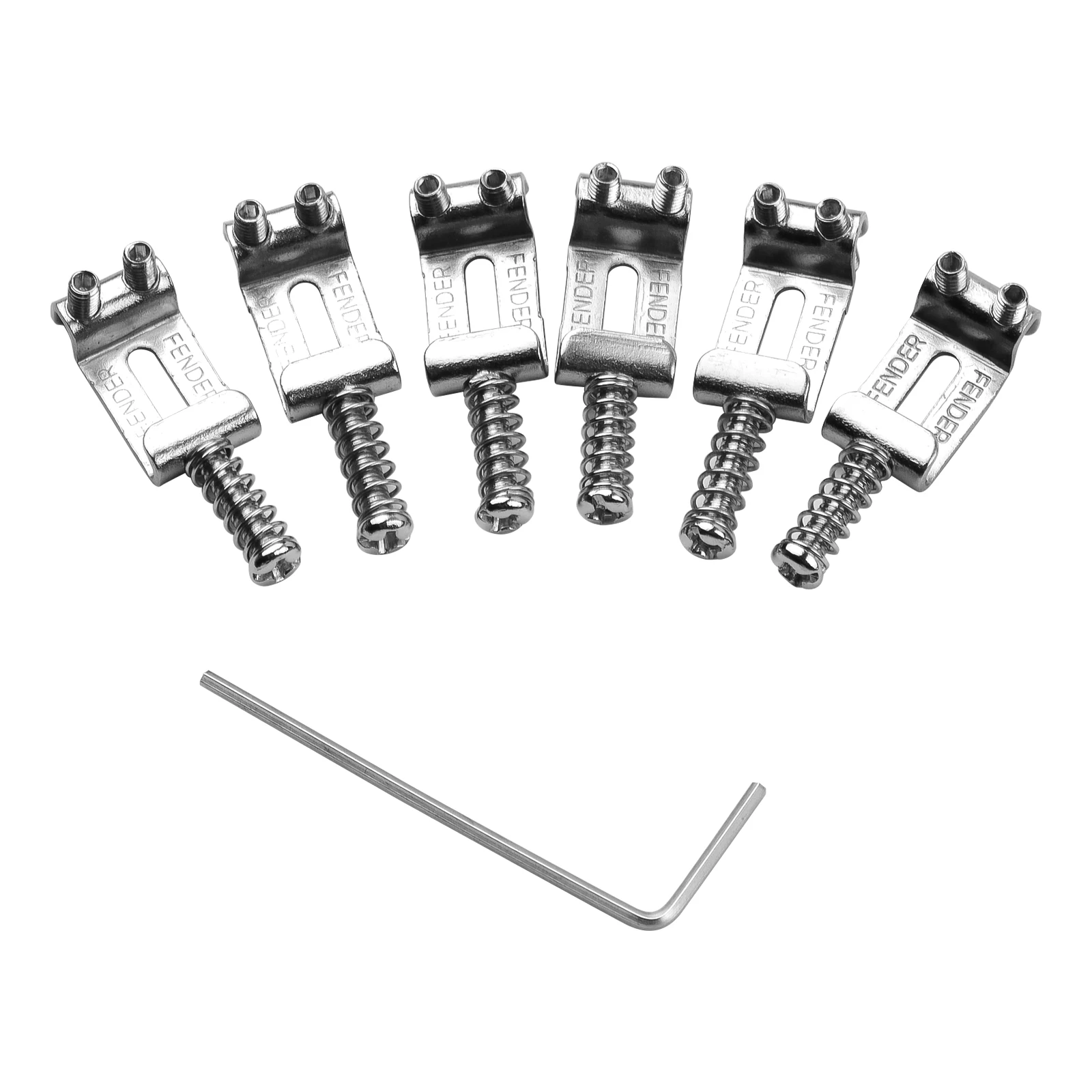 

Electric Guitar Bridge Saddles With Wrench Electric Guitar Replacement Parts for ST Guitar 6Pcs guitar parts