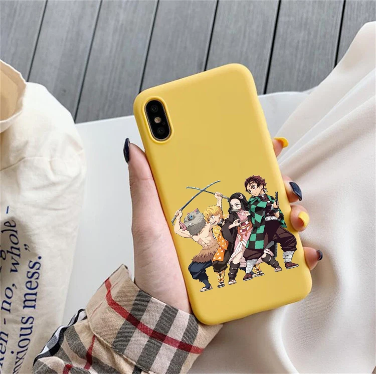 Камадо Nezuko Kimetsu без Yaiba демон убийца ТПУ, конфетный мягкий чехол для телефона для iphone 6/6s, 6 Plus/6s Plus, 7 Plus/8, XS XM X 11 pro