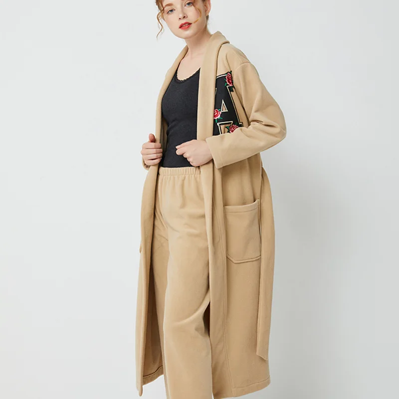 Ladies Double-sided Velvet Plus Size Long Two-piece Pajamas Women Plus Size Lingere Sleepwear Wholesale Drop-shipping