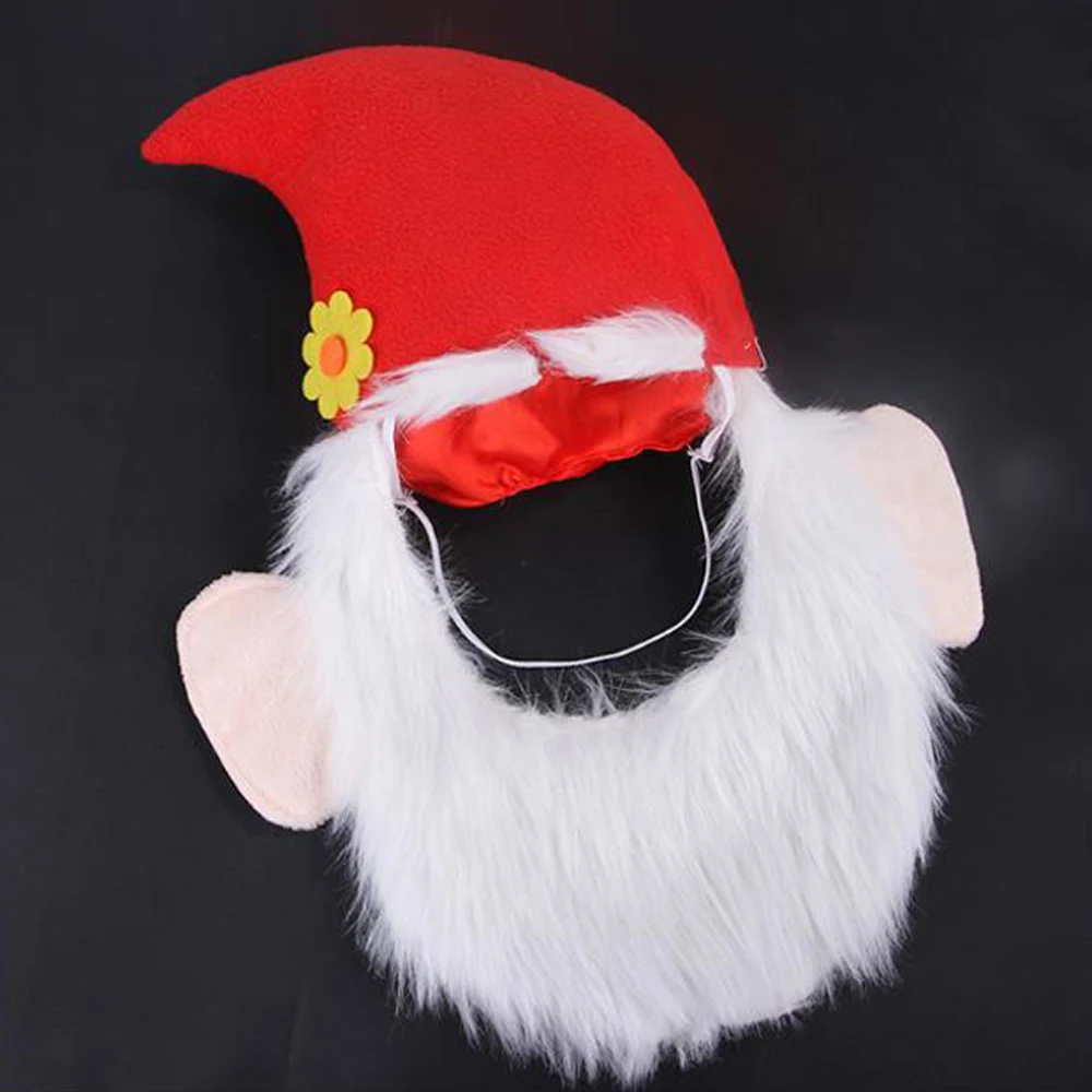 Кошка котенок бородатая Рождественская шляпа собака косплей шапка Санта Клауса