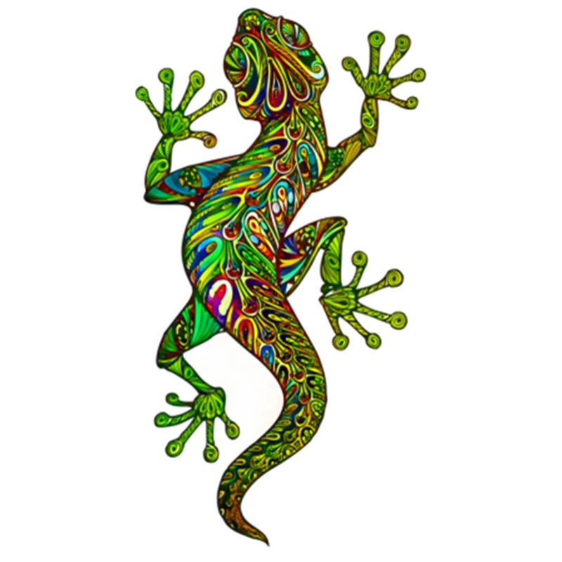 

New Colorful Artwork Wooden Jigsaw Unique Salamander Shaped Puzzles 100 200 300 Pieces Teen Kids Birthday Gift Toy Wholesale