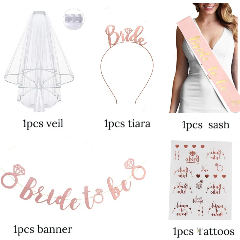 Розовое золото для шоу невесты баннер девичника воздушные шары вечеринки