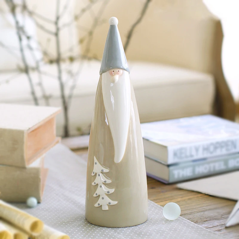 [Милый] скандинавский креативный Санта-Клаус с оленем керамические украшения для