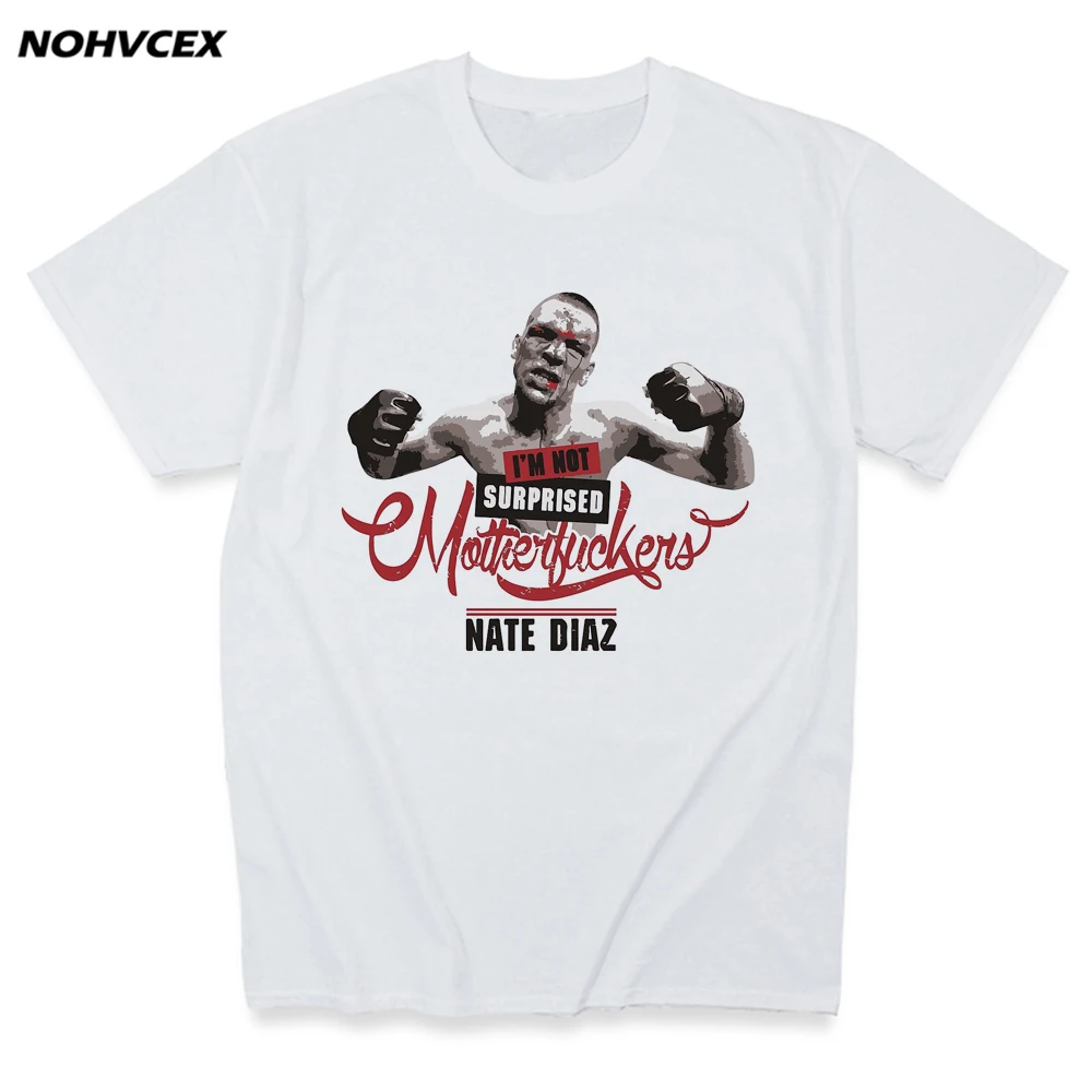 Нэйт Диаз принтом Super Star Для мужчин хлопок футболка с короткими рукавами для