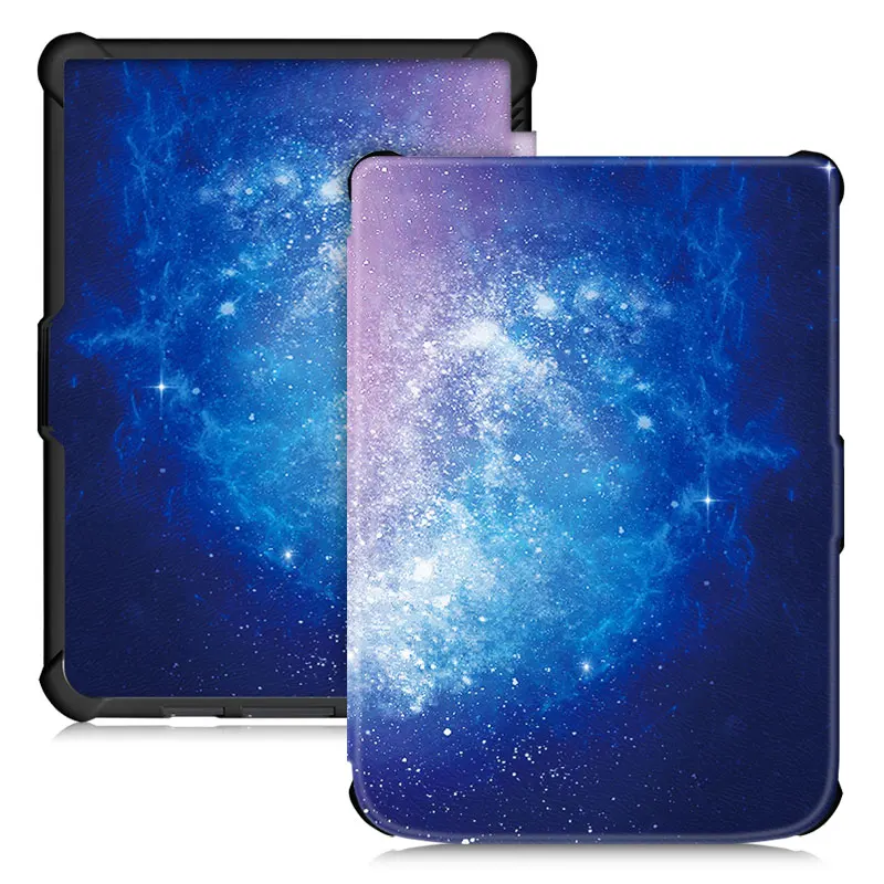 Умный чехол AROITA для Pocketbook 616 627 632-Touch Lux 4/Basic Lux 2/Touch HD 3-Ударопрочный Мягкий защитный чехол из ТПУ - Цвет: Galaxy