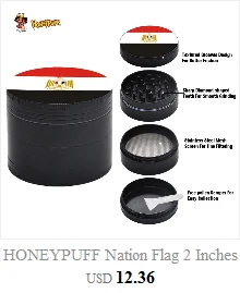 HONEYPUFF 50 мм 4 части CNC алюминиевый измельчитель металла табака травы Точильщик курительная дробилка Мы можем настроить ваш логотип