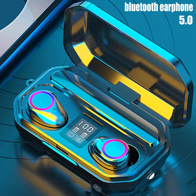 9D Шум шумоподавления наушники Bluetooth вкладыши Tws с Водонепроницаемый Беспроводной