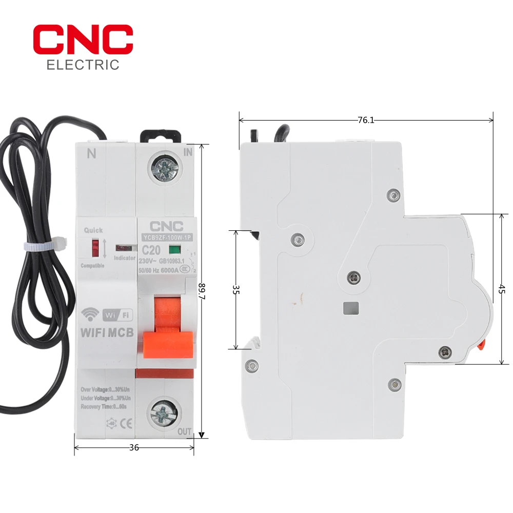 CNC Din Rail Tuya WIFI Circuit таймер выключателя дистанционное управление через приложение