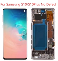 original amoled g973f g975f lcd display screen with bezel for samsung galaxy s10 6 1 inch s10 plus 6 4 inch lcd touch screen