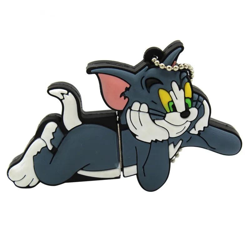 gray USB флеш-накопитель с надписью ME, 64 ГБ, с милым котом и мышью, 4 ГБ, 8 ГБ, 16 ГБ, 32 ГБ, флешка, USB 2,0, Usb - Цвет: gray