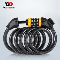 west biking bike cable lock anti theft safety password bicycle locks for scooter motorcycle candado bicicleta bike accessories