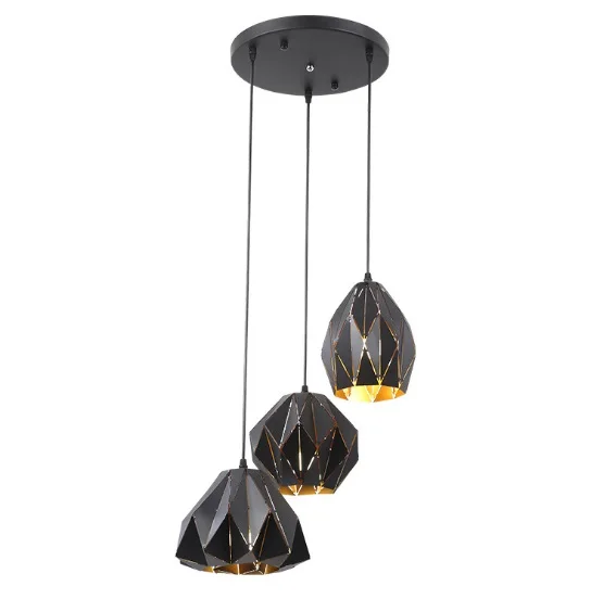 Промышленный ветер в виде геометрических фигур ресторан люстра Nordic современный