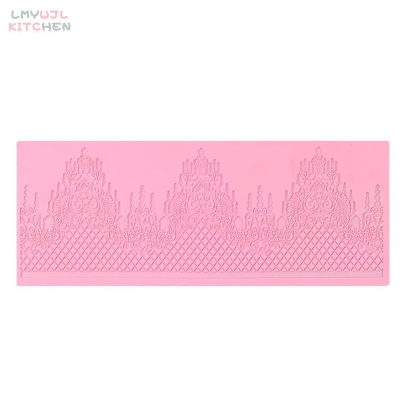

Castle Shape Cake Lace Decoration Mold Food Grade Silicone Chocolate Fudge Mold Baking Cake Decoration Accessories 33.6*12.5cm