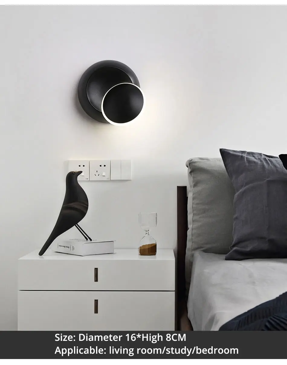 Настенный светодиодный светильник s-кровать боковая лампа современный интерьер