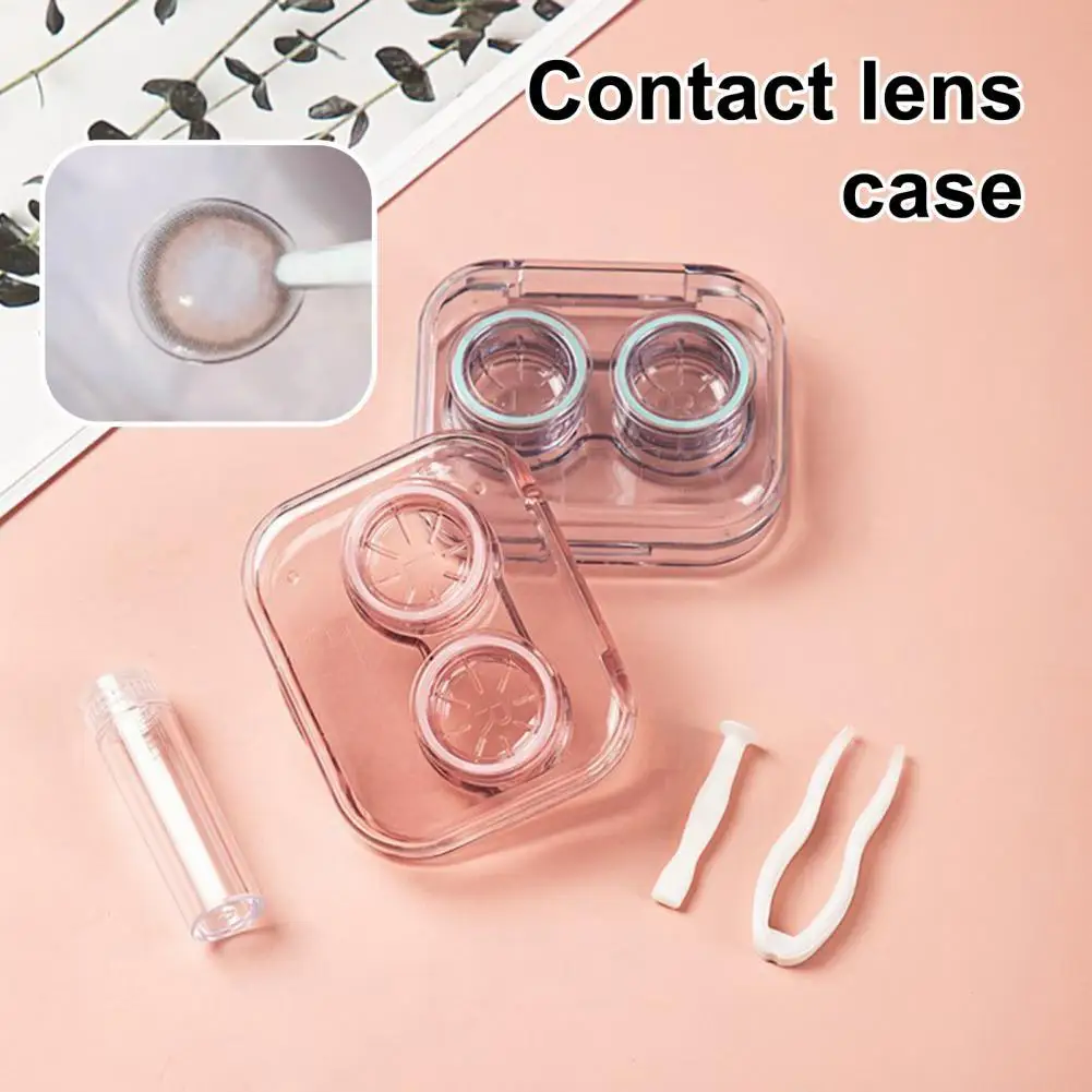 

Contact Lenses Case Mini Compact Safe Easy to Carry Plastic Contact Lenses Storage Box for Travel